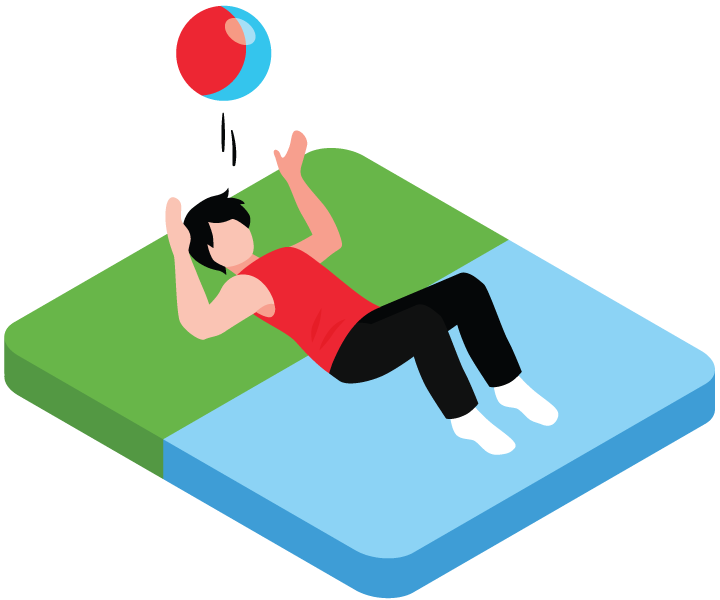 practicing fine motor skills on mat