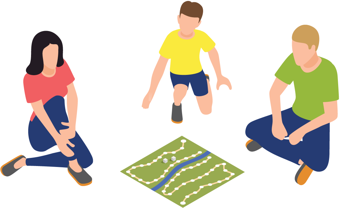 Child playing a game