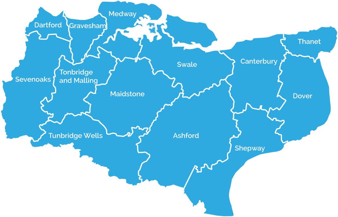 Kent and Medway Occupational Therapy map