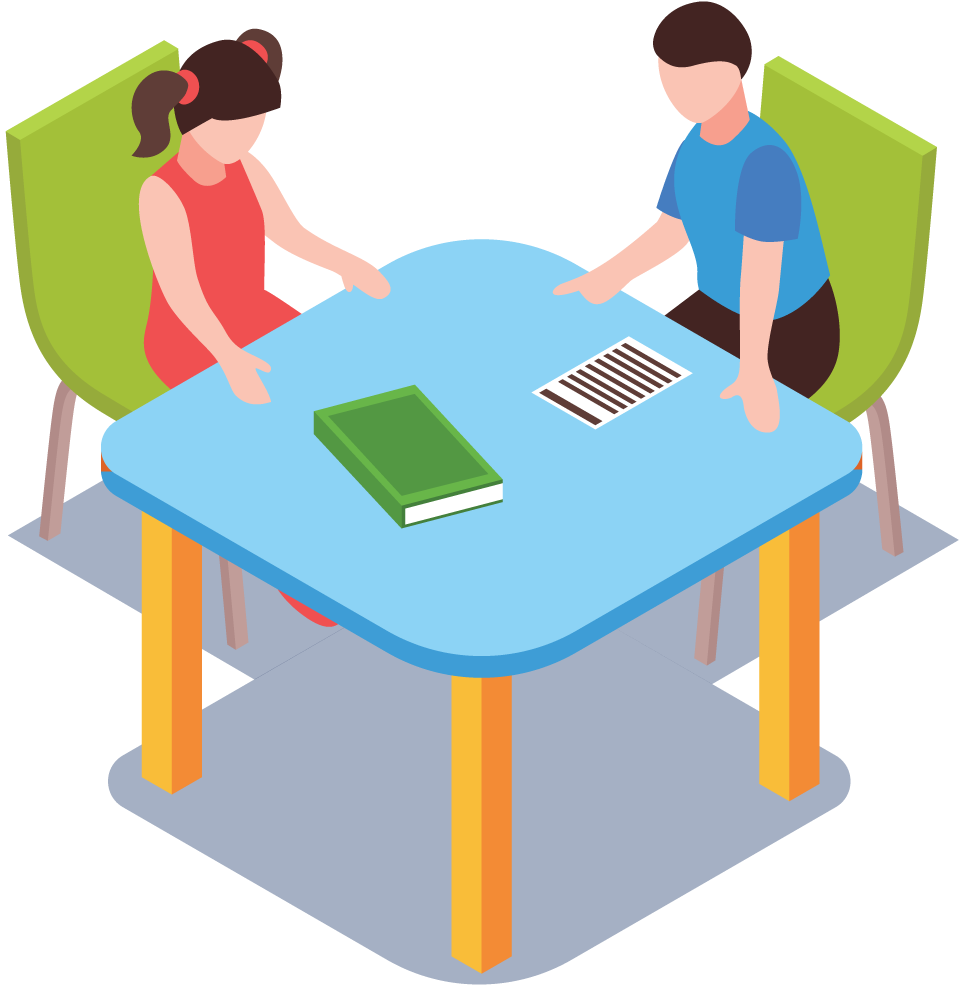 children at school desk